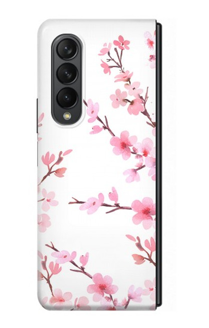 S3707 Fleur de cerisier rose fleur de printemps Etui Coque Housse pour Samsung Galaxy Z Fold 3 5G
