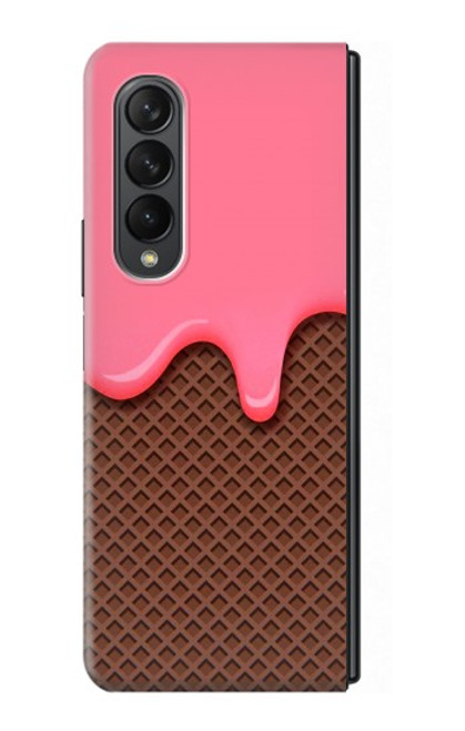 S3754 Cornet de crème glacée à la fraise Etui Coque Housse pour Samsung Galaxy Z Fold 3 5G