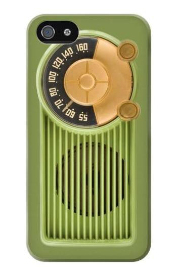 S2656 Vintage Bakelite Radio Green Etui Coque Housse pour iPhone 5 5S SE