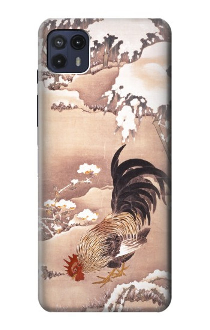 S1332 Ito Jakuchu Coq Etui Coque Housse pour Motorola Moto G50 5G [for G50 5G only. NOT for G50]