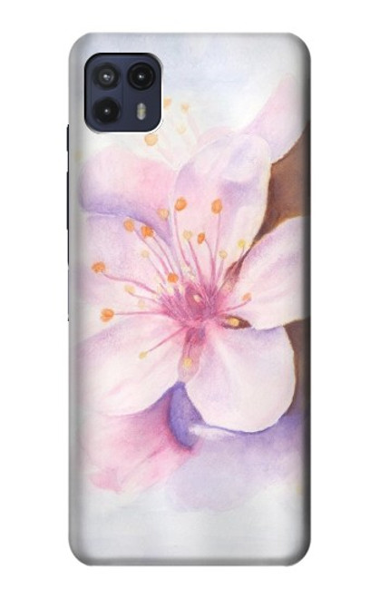 S1415 Fleur de Sakura Art Etui Coque Housse pour Motorola Moto G50 5G [for G50 5G only. NOT for G50]