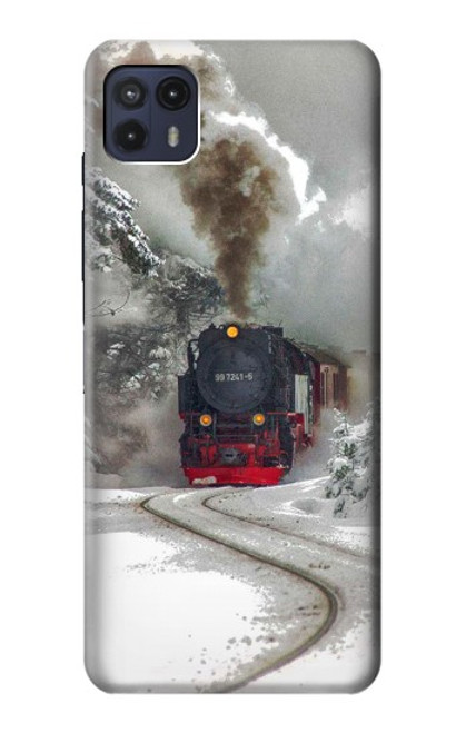 S1509 Train à vapeur Etui Coque Housse pour Motorola Moto G50 5G [for G50 5G only. NOT for G50]