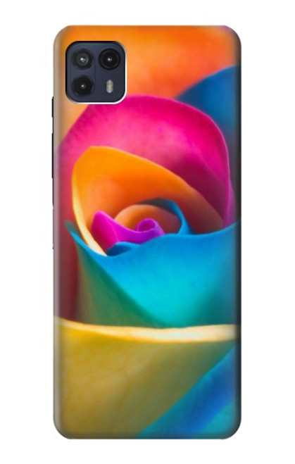 S1671 Arc en ciel coloré Rose Etui Coque Housse pour Motorola Moto G50 5G [for G50 5G only. NOT for G50]