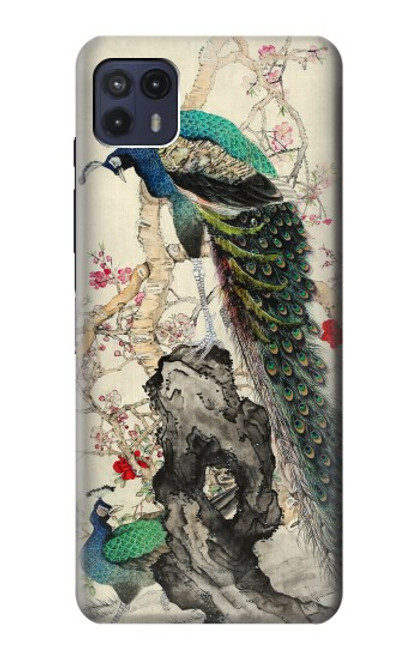 S2086 Peinture Paon Etui Coque Housse pour Motorola Moto G50 5G [for G50 5G only. NOT for G50]