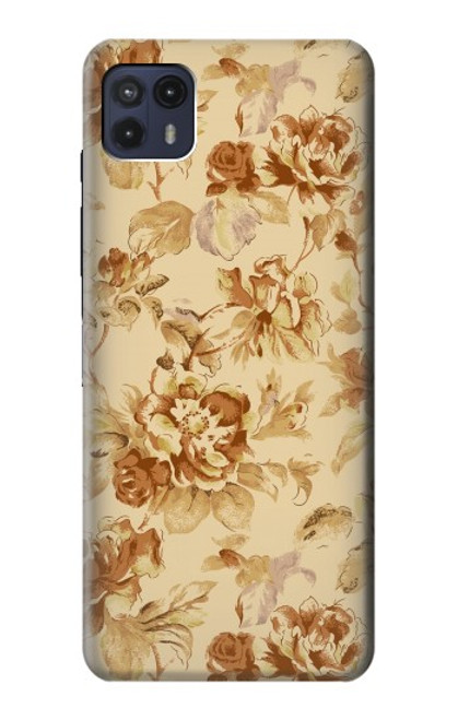 S2180 Motif Fleur Floral Millésime Etui Coque Housse pour Motorola Moto G50 5G [for G50 5G only. NOT for G50]