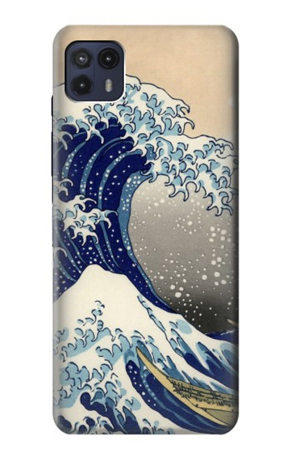 S2389 Hokusai La grande vague de Kanagawa Etui Coque Housse pour Motorola Moto G50 5G [for G50 5G only. NOT for G50]