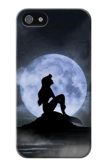 S2668 Mermaid Silhouette Moon Night Etui Coque Housse pour iPhone 5 5S SE