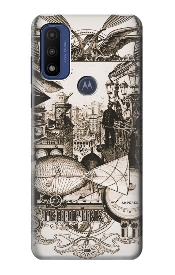 S1681 Dessin steampunk Etui Coque Housse pour Motorola G Pure