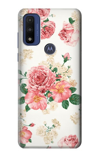 S1859 Motif Rose Etui Coque Housse pour Motorola G Pure