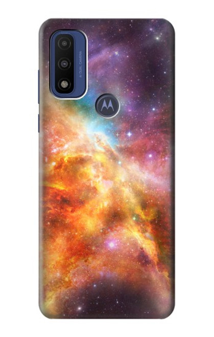 S1963 Nébuleuse Arc en ciel espace Etui Coque Housse pour Motorola G Pure
