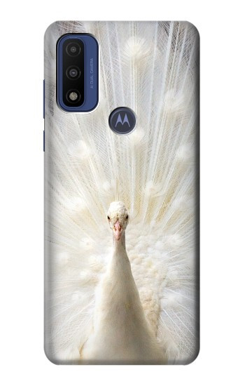 S1980 blanc Paon Etui Coque Housse pour Motorola G Pure