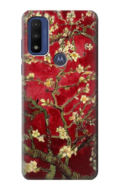 S2414 Rouge Fleur amandier Van Gogh Etui Coque Housse pour Motorola G Pure