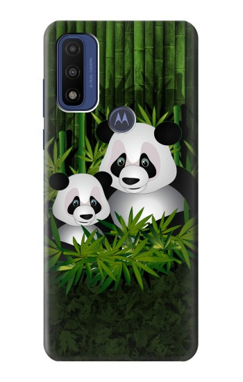 S2441 Forêt de Bambous de la famille Panda Etui Coque Housse pour Motorola G Pure
