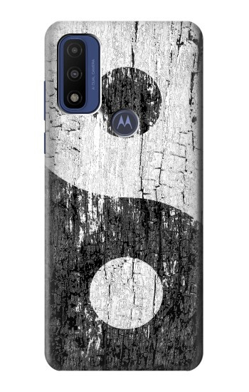 S2489 Yin Yang Bois imprimé graphique Etui Coque Housse pour Motorola G Pure