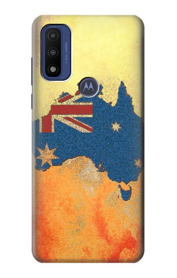 S2494 Australie Drapeau Carte texture de la roche Etui Coque Housse pour Motorola G Pure