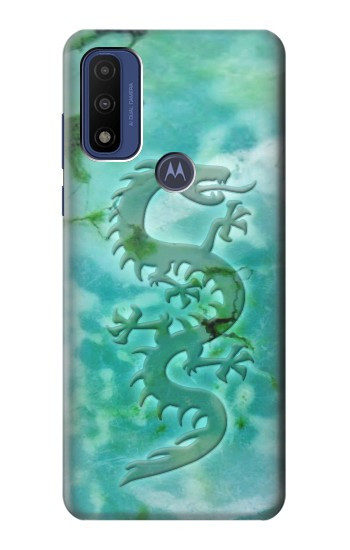 S2653 Dragon Vert Turquoise Pierre Graphique Etui Coque Housse pour Motorola G Pure