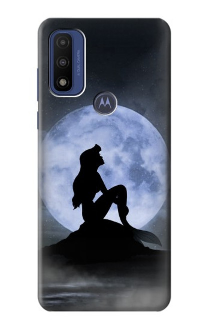 S2668 Silhouette sirène Lune Nuit Etui Coque Housse pour Motorola G Pure