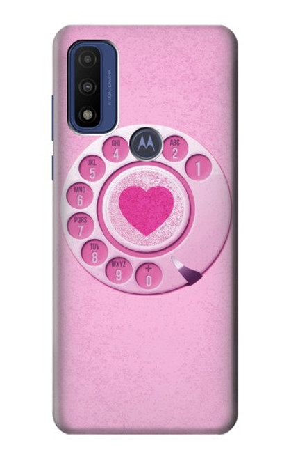 S2847 Rose Rétro téléphone Rotatif Etui Coque Housse pour Motorola G Pure