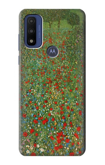 S2872 Gustav Klimt Champ de Coquelicots Etui Coque Housse pour Motorola G Pure