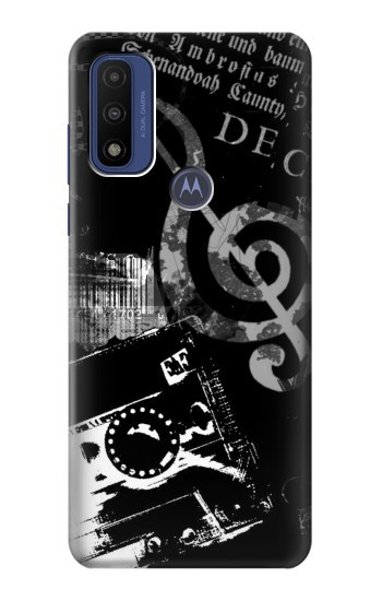 S3197 Musique Cassette note Etui Coque Housse pour Motorola G Pure