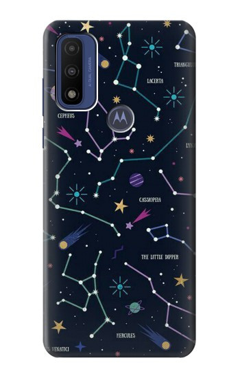 S3220 Carte Zodiaque étoiles Constellations Etui Coque Housse pour Motorola G Pure