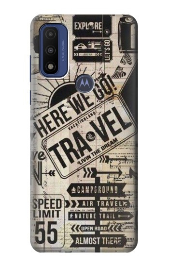 S3441 Voyage millésimé Etui Coque Housse pour Motorola G Pure