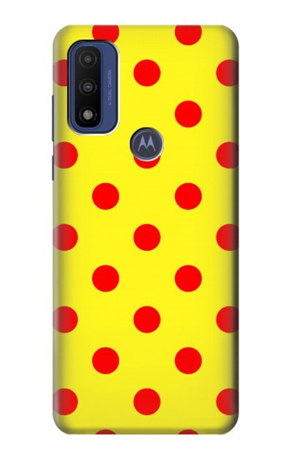 S3526 Rouge tache à pois Etui Coque Housse pour Motorola G Pure