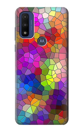 S3677 Mosaïques de briques colorées Etui Coque Housse pour Motorola G Pure