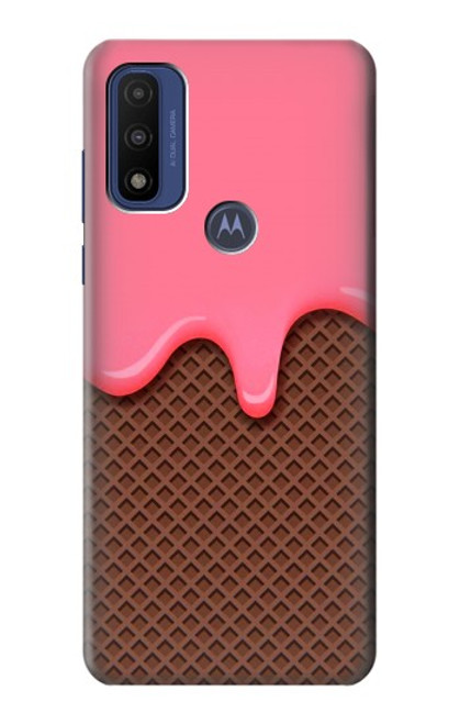 S3754 Cornet de crème glacée à la fraise Etui Coque Housse pour Motorola G Pure