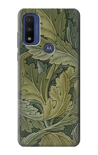 S3790 William Morris Acanthus Leaves Etui Coque Housse pour Motorola G Pure