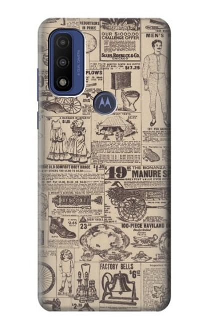 S3819 Papier Vintage rétro Etui Coque Housse pour Motorola G Pure