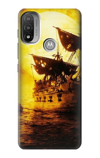 S0841 Pirates Perle noire Etui Coque Housse pour Motorola Moto E20,E30,E40