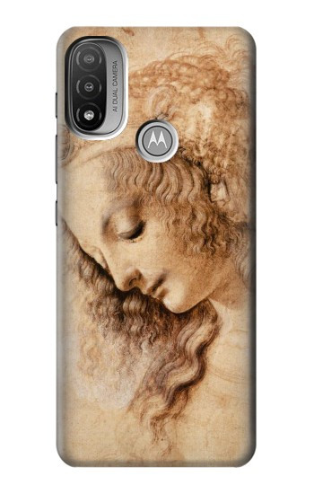 S1045 Leonardo da Vinci Femme Head Etui Coque Housse pour Motorola Moto E20,E30,E40
