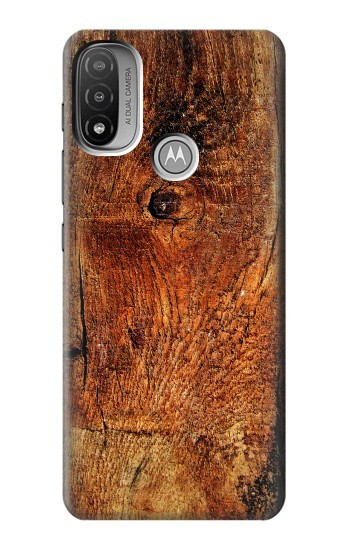S1140 Bois graphique Etui Coque Housse pour Motorola Moto E20,E30,E40