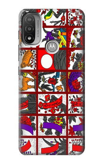 S1923 Hanafuda japonaise Carte de fleur Etui Coque Housse pour Motorola Moto E20,E30,E40