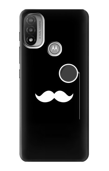 S1946 Sir Mustache Minimalisme Etui Coque Housse pour Motorola Moto E20,E30,E40