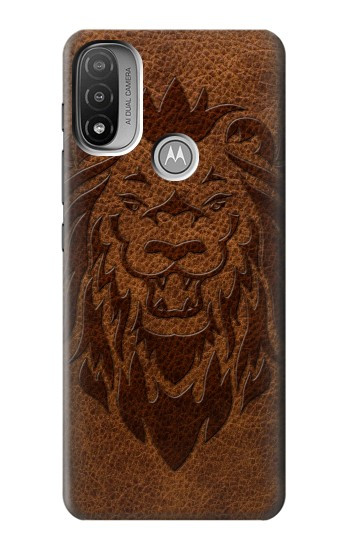 S2529 Leo Zodiaque Zodiaque marron Impression graphique Etui Coque Housse pour Motorola Moto E20,E30,E40