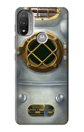 S2646 Mer Profonde millésimé Casque de plongée Etui Coque Housse pour Motorola Moto E20,E30,E40