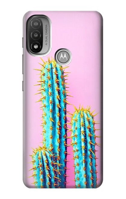 S3673 Cactus Etui Coque Housse pour Motorola Moto E20,E30,E40