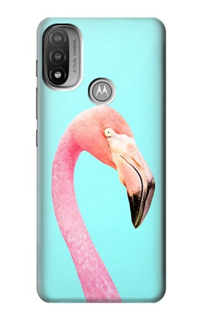S3708 Flamant rose Etui Coque Housse pour Motorola Moto E20,E30,E40