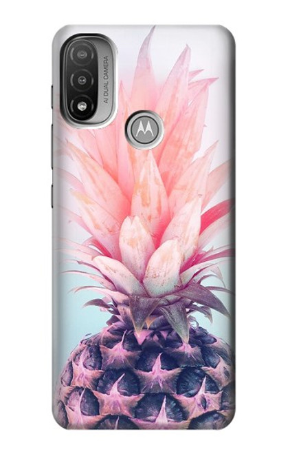 S3711 Ananas rose Etui Coque Housse pour Motorola Moto E20,E30,E40