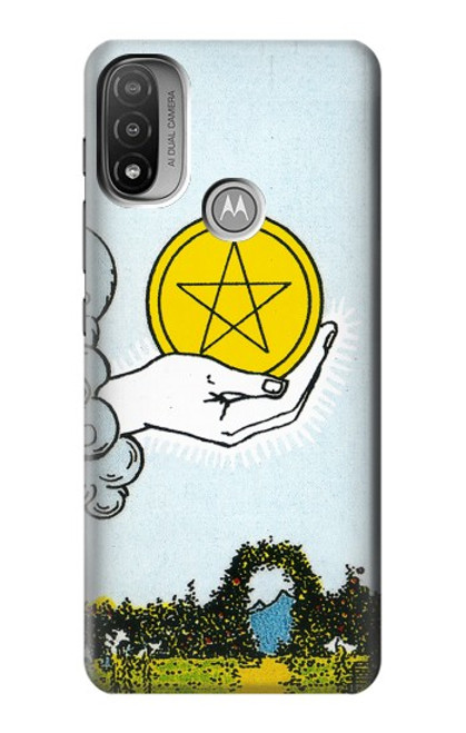 S3722 Carte de tarot Pièces de l'As des Pentacles Etui Coque Housse pour Motorola Moto E20,E30,E40