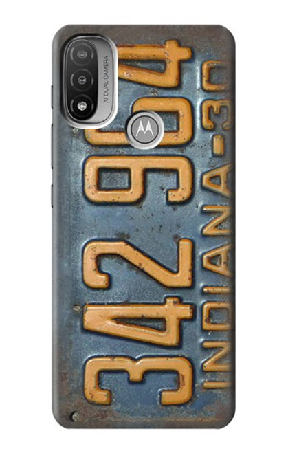 S3750 Plaque d'immatriculation de véhicule vintage Etui Coque Housse pour Motorola Moto E20,E30,E40