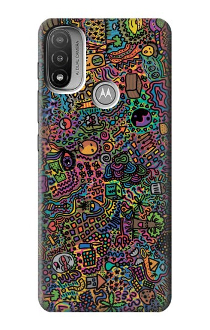 S3815 Art psychédélique Etui Coque Housse pour Motorola Moto E20,E30,E40