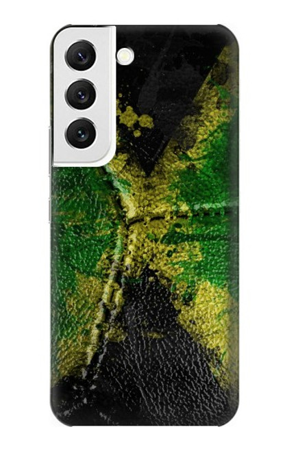 S3319 Jamaïque Drapeau graphique Football Millésime Etui Coque Housse pour Samsung Galaxy S22
