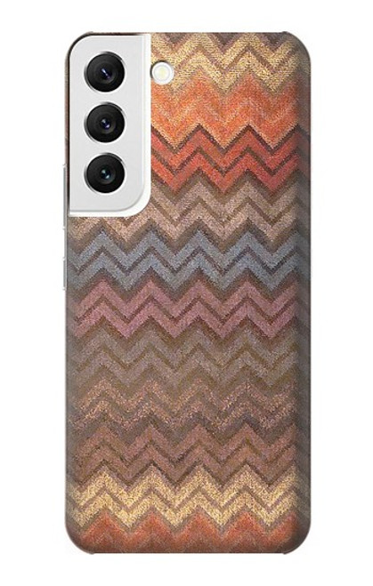 S3752 Motif de tissu en zigzag imprimé graphique Etui Coque Housse pour Samsung Galaxy S22