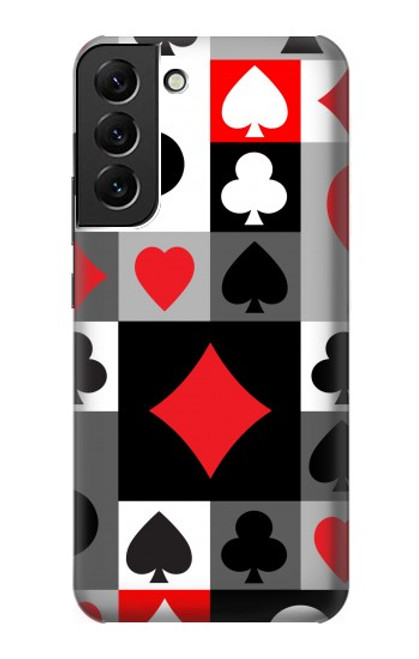 S3463 Costume Poker Carte Etui Coque Housse pour Samsung Galaxy S22 Plus