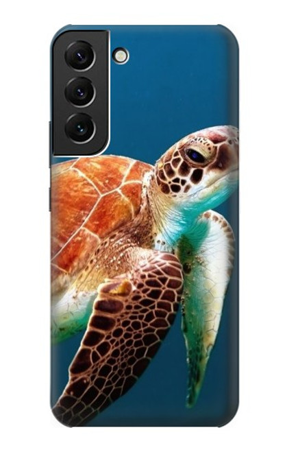 S3497 Vert tortue de mer Etui Coque Housse pour Samsung Galaxy S22 Plus