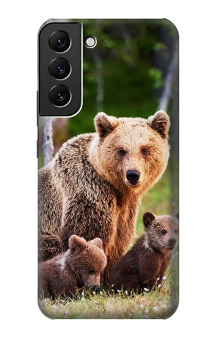 S3558 Famille d'ours Etui Coque Housse pour Samsung Galaxy S22 Plus