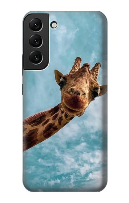 S3680 Girafe de sourire mignon Etui Coque Housse pour Samsung Galaxy S22 Plus